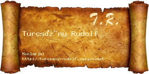 Turcsány Rudolf névjegykártya